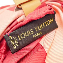 Louis Vuitton Scarf Muffler Ribbon Silk Salmon Pink M74434 LOUIS VUITTON Clasp Women's 5758