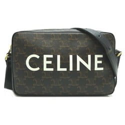 Celine Triomphe Medium Bag Women's Shoulder 191502BZJ PVC Dark Brown