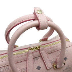 MCM Boston Women's Handbag MWB9SSE67QH001 Visetos Coated Pink