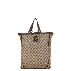 Gucci GG Canvas Abby Handbag Tote Bag 130733 Beige Leather Women's GUCCI