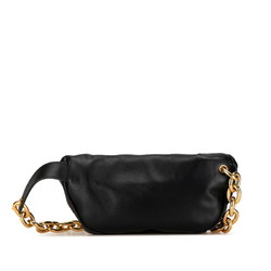 Bottega Veneta The Chain Pouch Handbag Shoulder Bag Black Leather Women's BOTTEGAVENETA