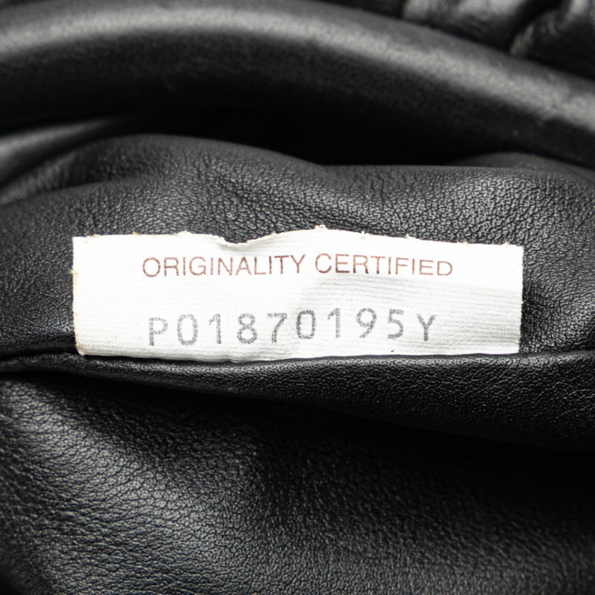 Bottega Veneta The Chain Pouch Handbag Shoulder Bag Black Leather Women's BOTTEGAVENETA