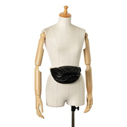 Bottega Veneta The Chain Pouch Handbag Shoulder Bag Black Leather Women's BOTTEGAVENETA