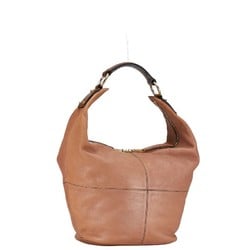 Celine Bag Handbag Beige Brown Leather Women's CELINE