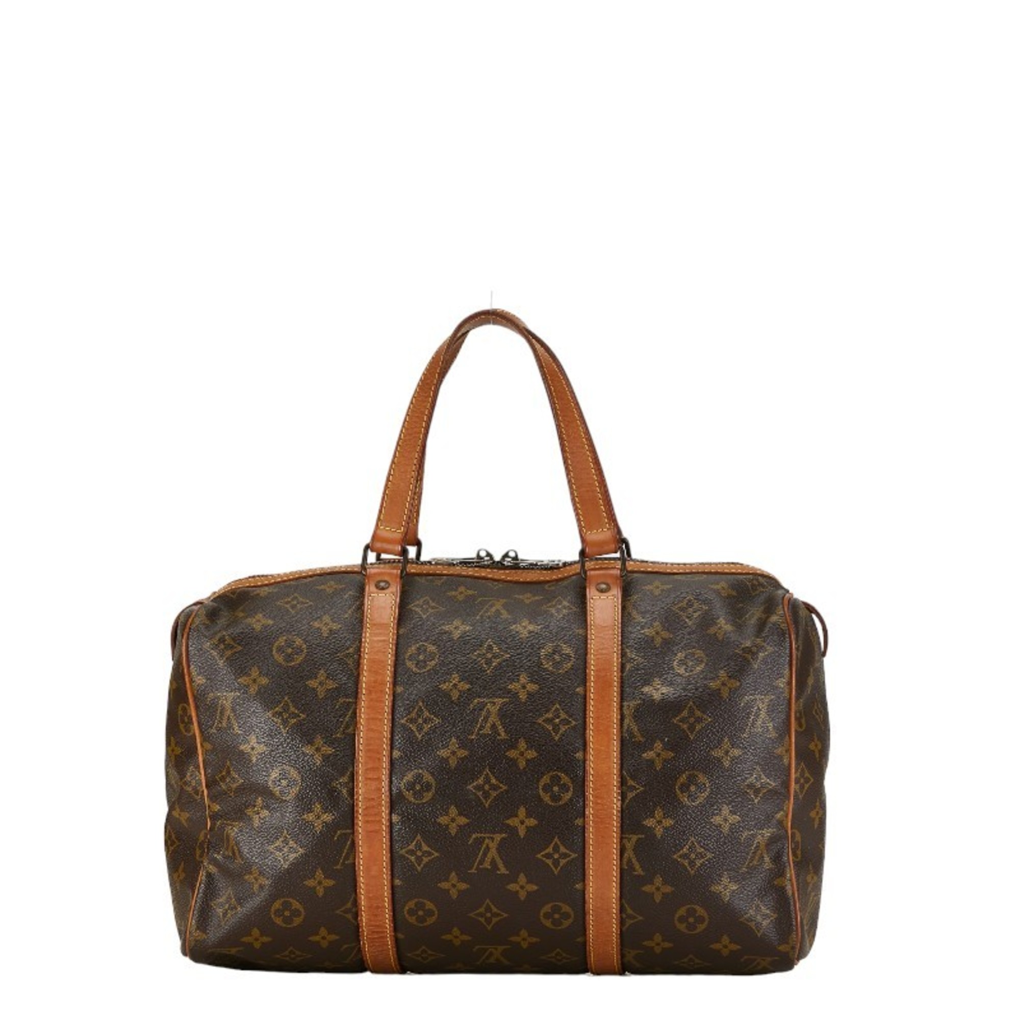 Louis Vuitton Monogram Saxe Souple 35 Boston Bag M41626 Brown PVC Leather Women's LOUIS VUITTON