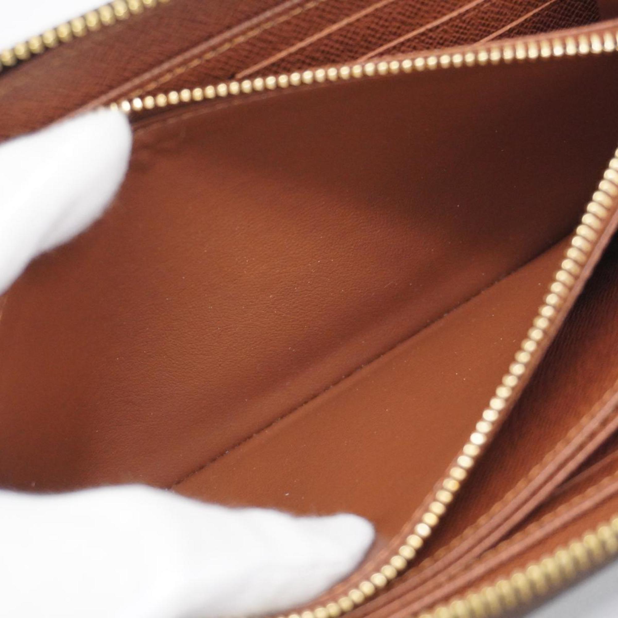 Louis Vuitton Long Wallet Monogram Zippy M42616 Brown Ladies
