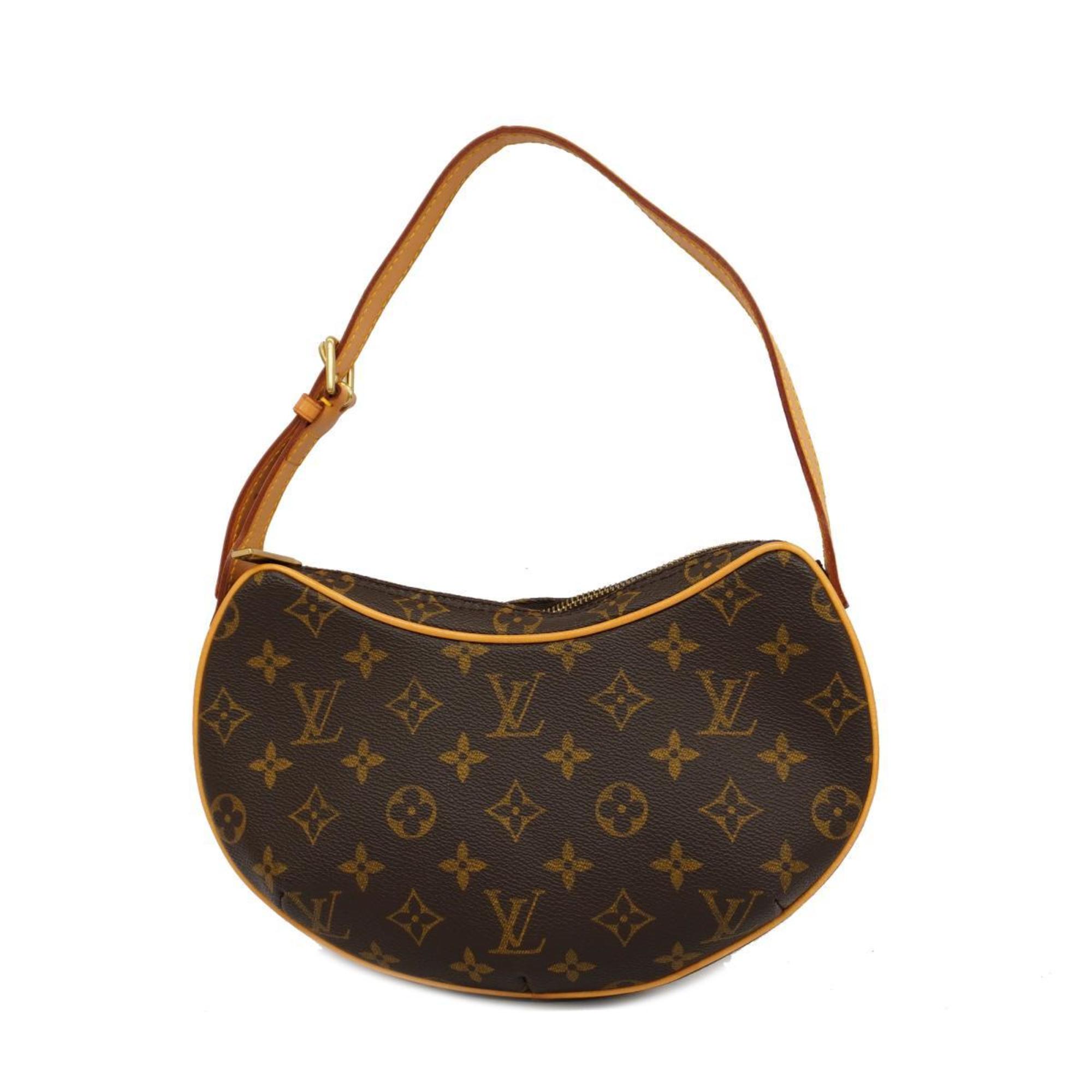 Louis Vuitton handbag Monogram Pochette Croissant M51510 Brown Ladies