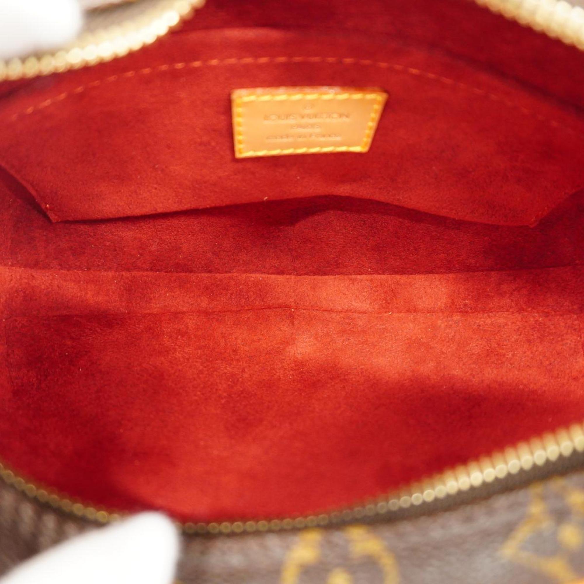 Louis Vuitton handbag Monogram Pochette Croissant M51510 Brown Ladies