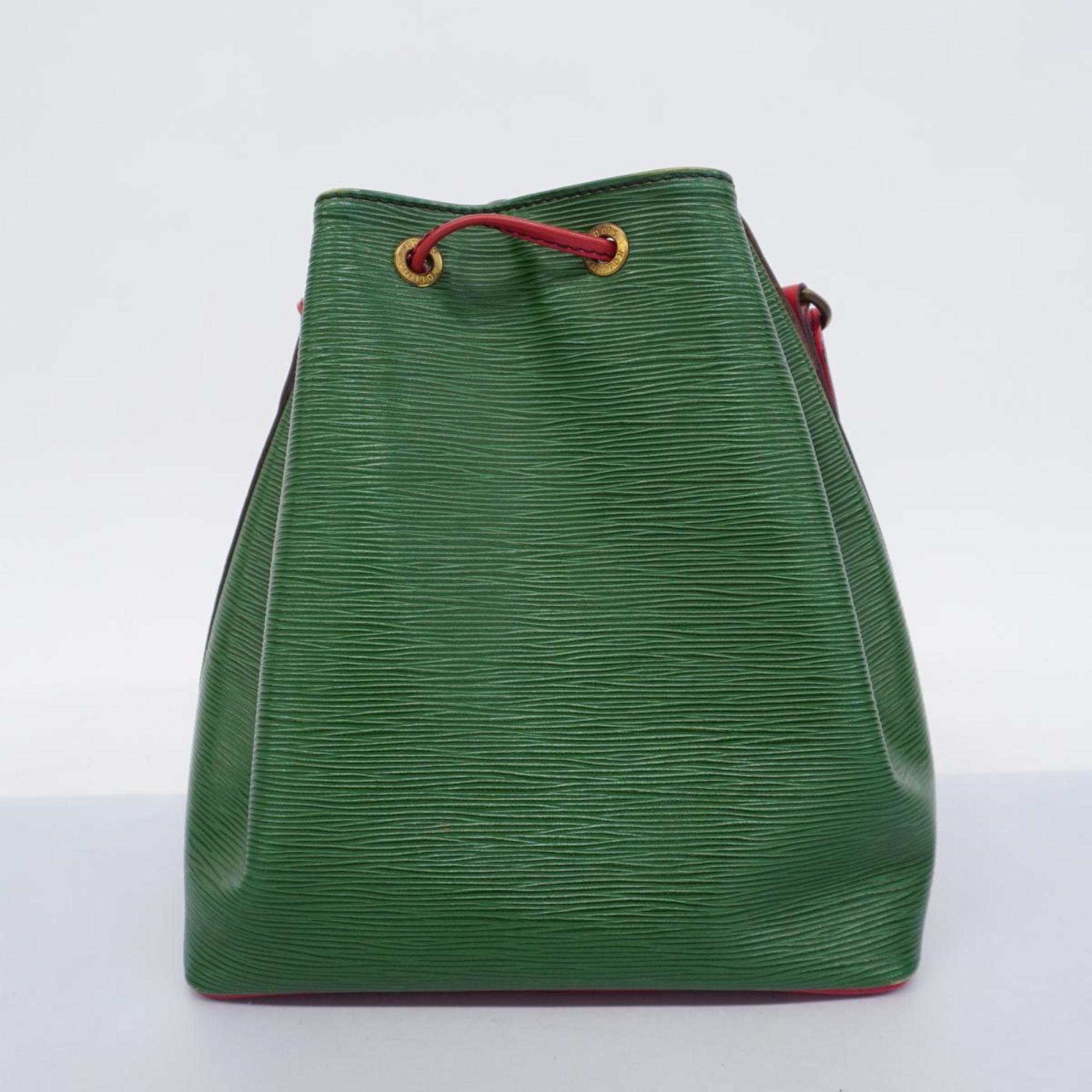 Louis Vuitton Shoulder Bag Epi Petit Noe M44147 Castilian Red Borneo Green Ladies
