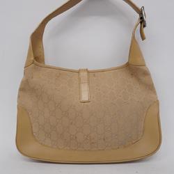 Gucci Handbag GG Canvas Jackie 001 3306 Leather Beige Women's