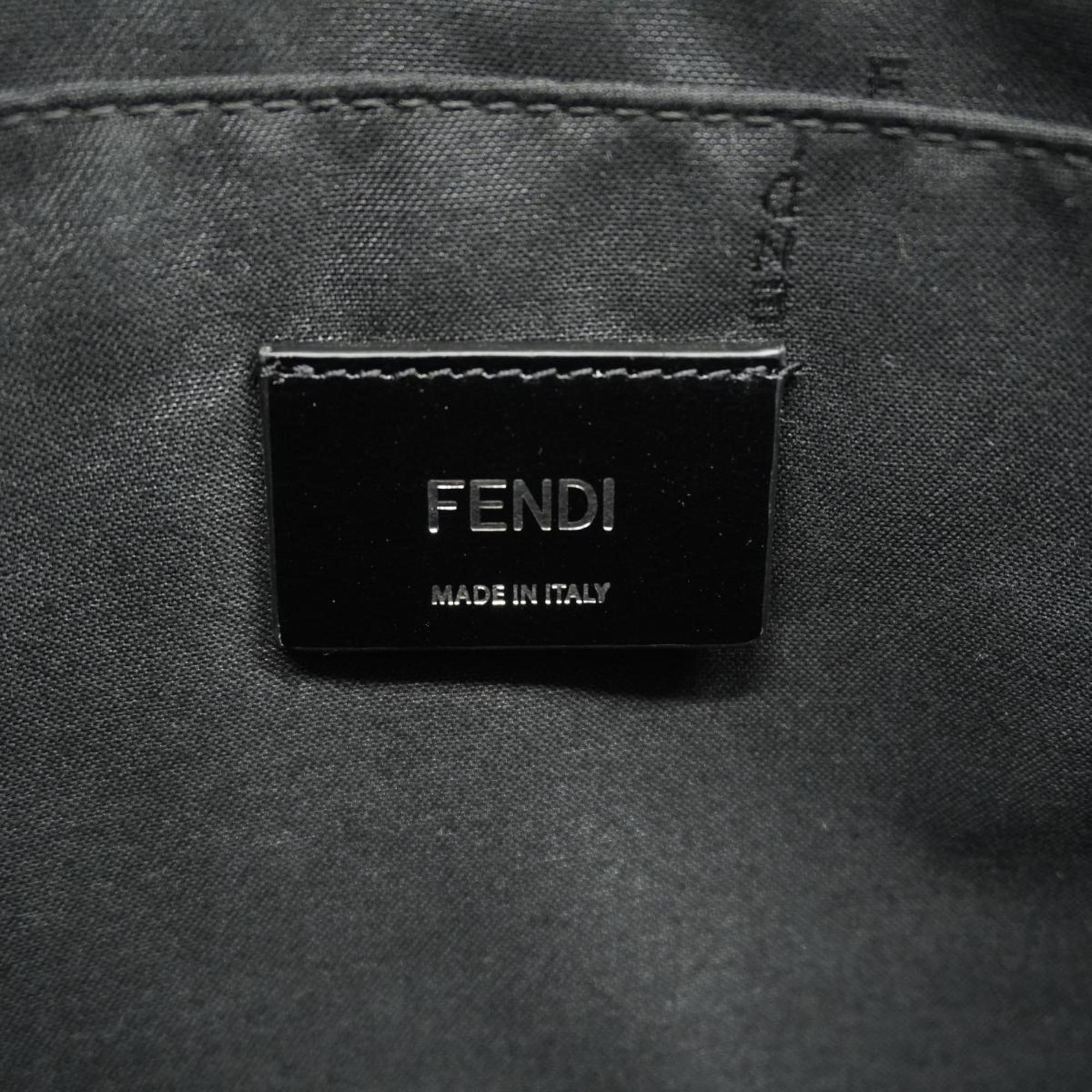 Fendi clutch bag leather black men's