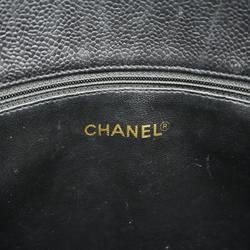 Chanel Shoulder Bag Matelasse Chain Caviar Skin Black Women's