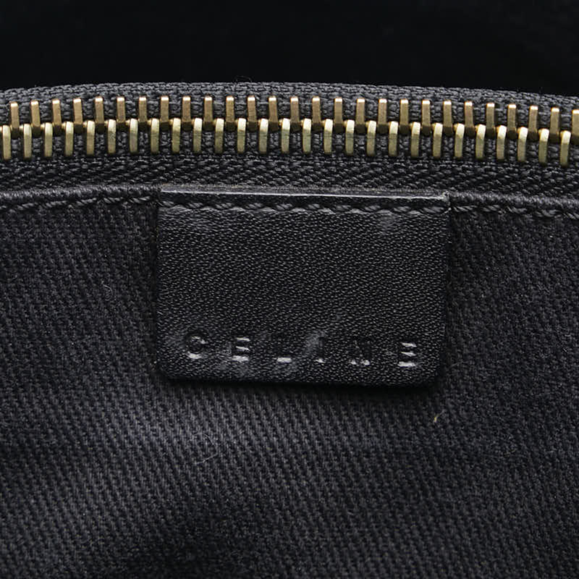 Celine Macadam Handbag Tote Bag Black Brown PVC Leather Women's CELINE