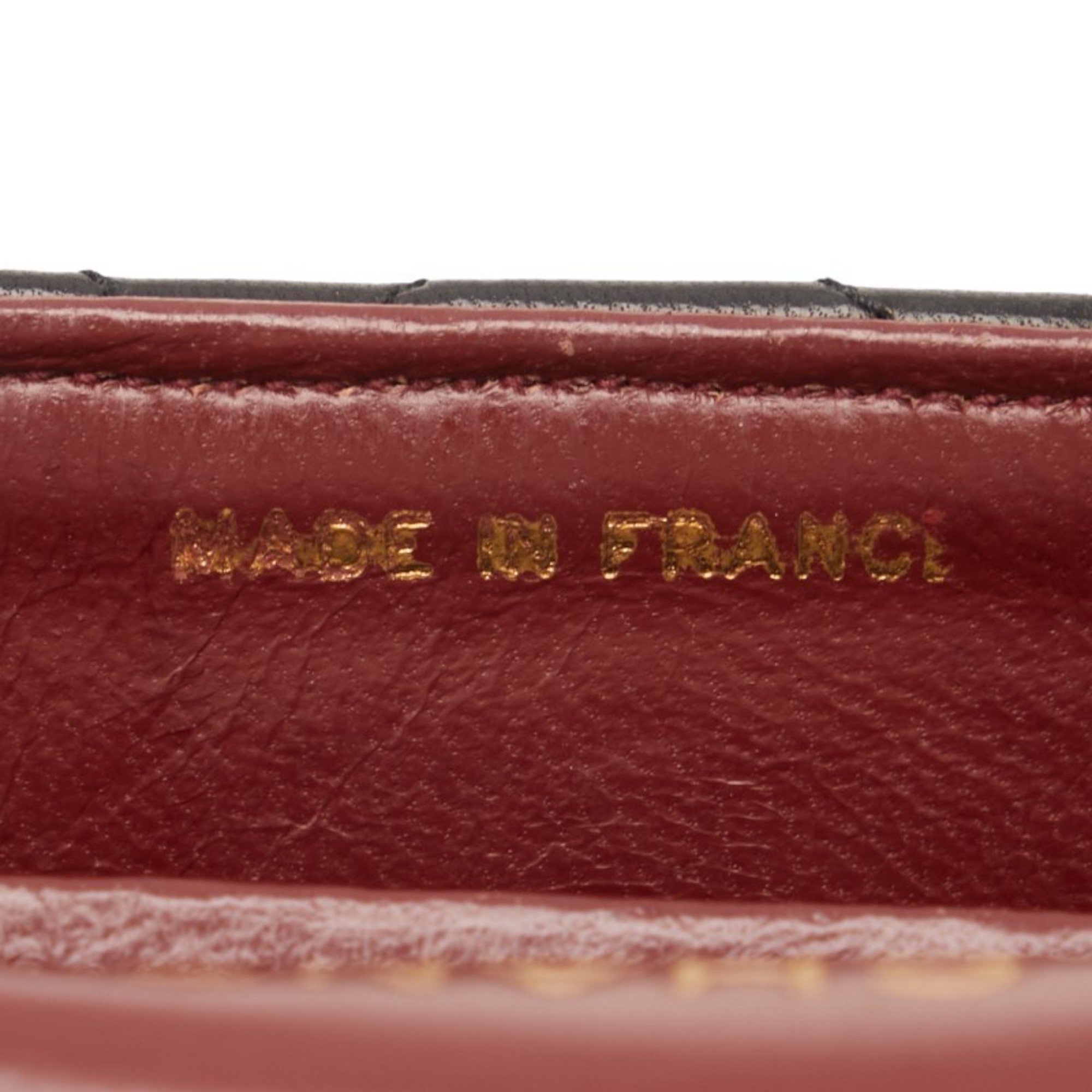 Chanel Matelasse Coco Mark Chain Shoulder Bag Black Gold Lambskin Women's CHANEL