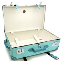 Globe-Trotter Tiffany Trolley Case 26 inch Women's and Men's Carry Bag Leather Blue (Blue)