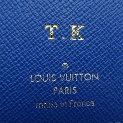 Louis Vuitton Zippy Wallet Vertical with Initials "T.K" Women's and Men's Long M80499 Watercolor Monogram White/Multicolor