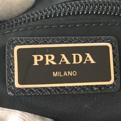 PRADA Saffiano Desouto Crossbody Bag for Men, Nylon, Black, 1BL010
