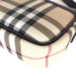 BURBERRY Nova Check Sling Bag Shoulder Women's Coated Canvas Beige Black T 04 02