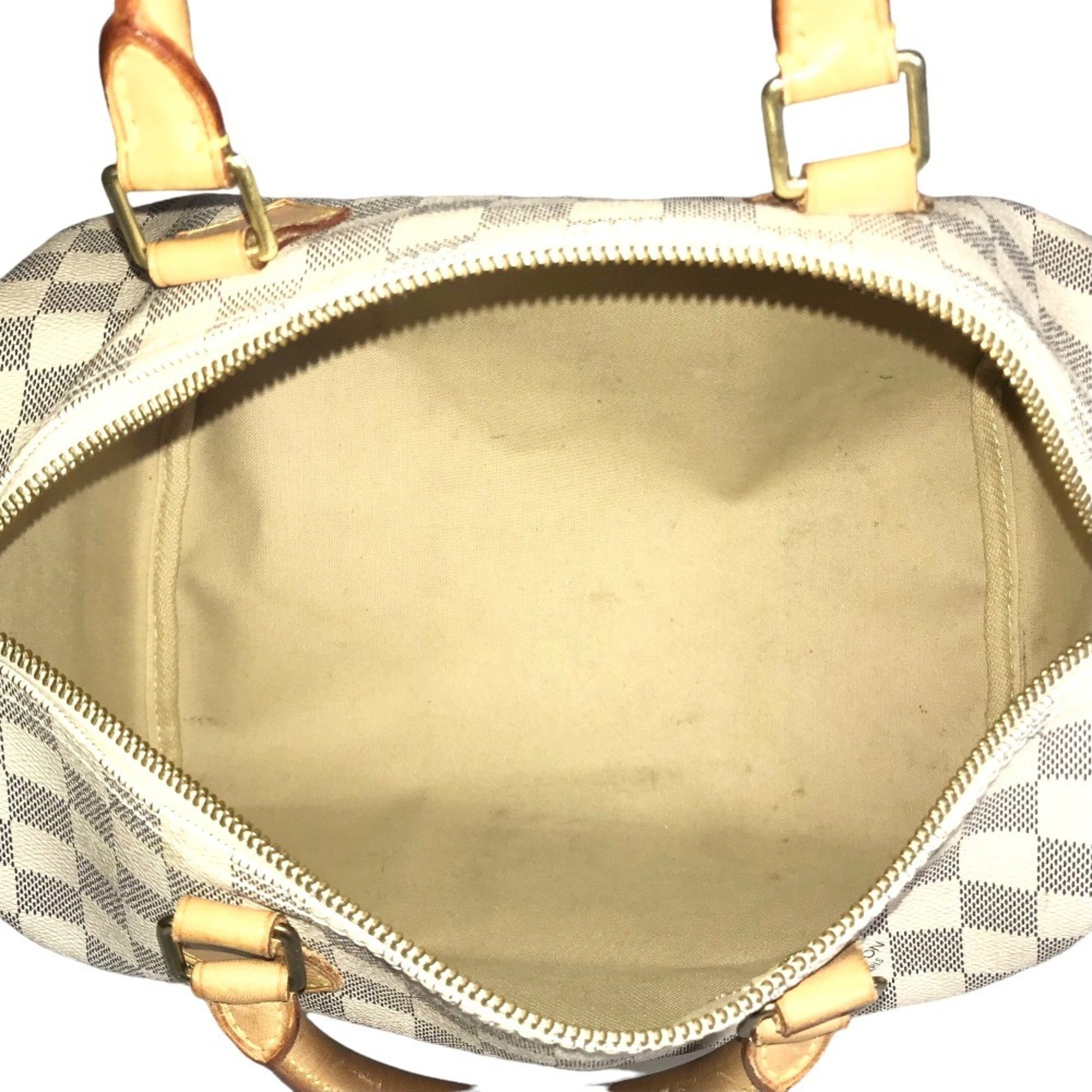 LOUIS VUITTON Louis Vuitton Speedy 30 Boston Bag Handbag Women's Damier Azur Canvas White N41533