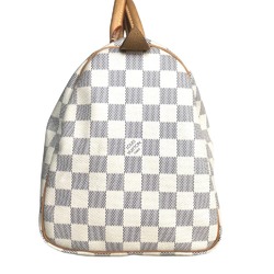 LOUIS VUITTON Louis Vuitton Speedy 30 Boston Bag Handbag Women's Damier Azur Canvas White N41533