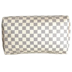 LOUIS VUITTON Louis Vuitton Speedy 30 Boston Bag Handbag Women's Damier Azur Canvas White N41533