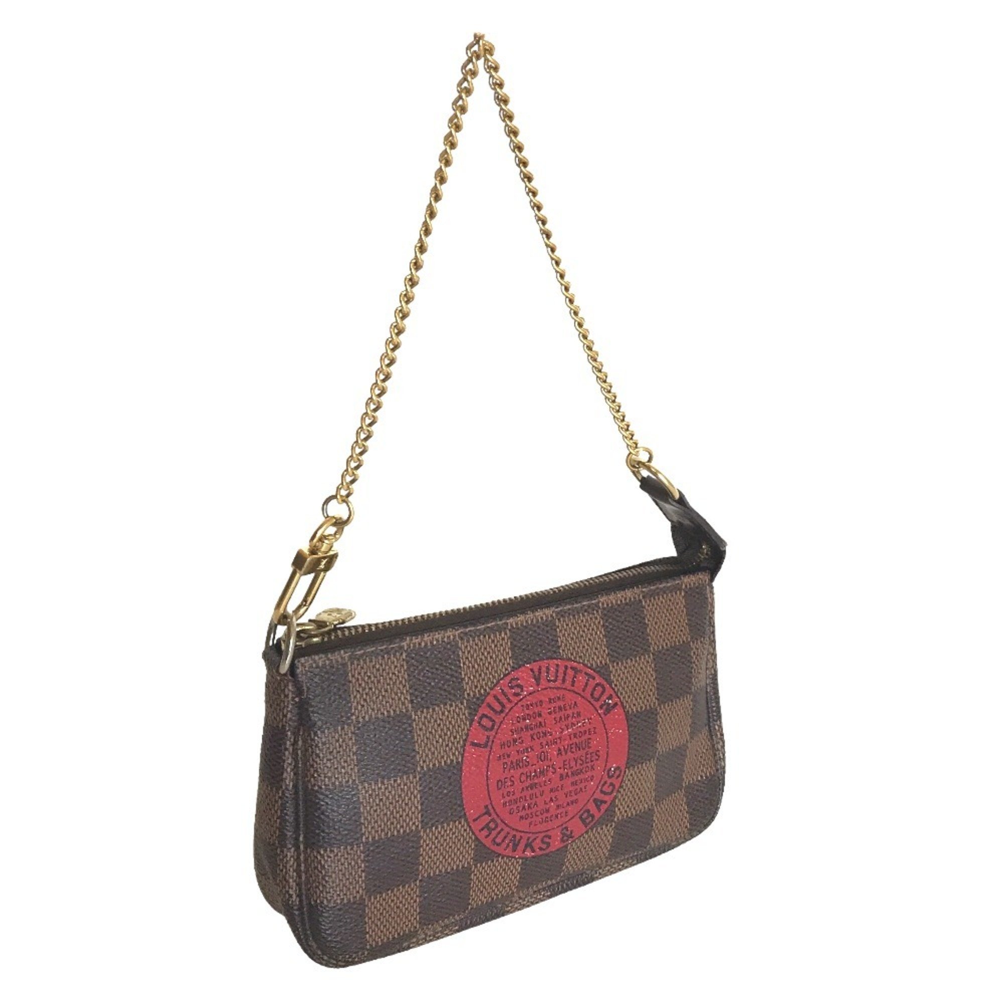 LOUIS VUITTON Louis Vuitton Pochette Accessoires T&B Pouch Women's Damier Canvas Brown N58011