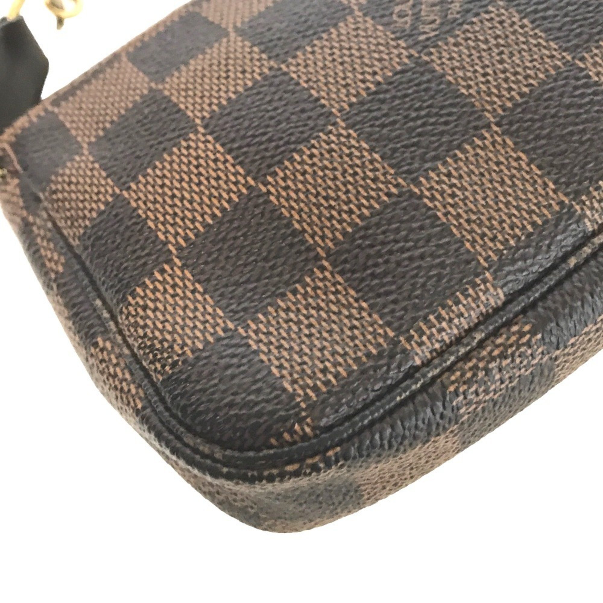 LOUIS VUITTON Louis Vuitton Pochette Accessoires T&B Pouch Women's Damier Canvas Brown N58011