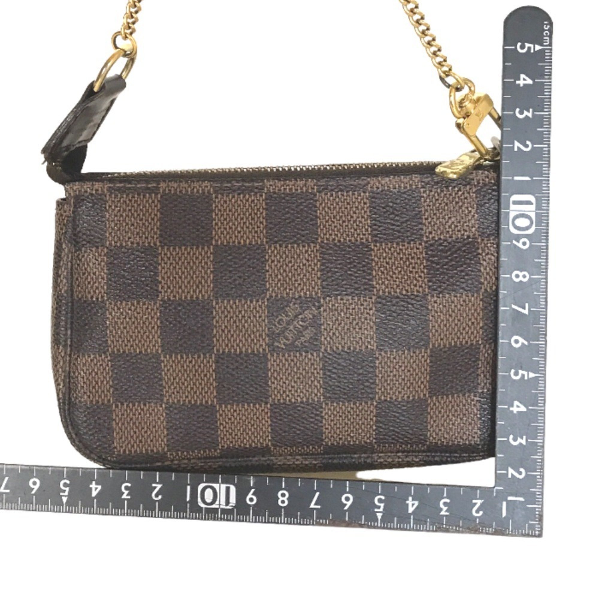 LOUIS VUITTON Louis Vuitton Pochette Accessoires T&B Pouch Women's Damier Canvas Brown N58011