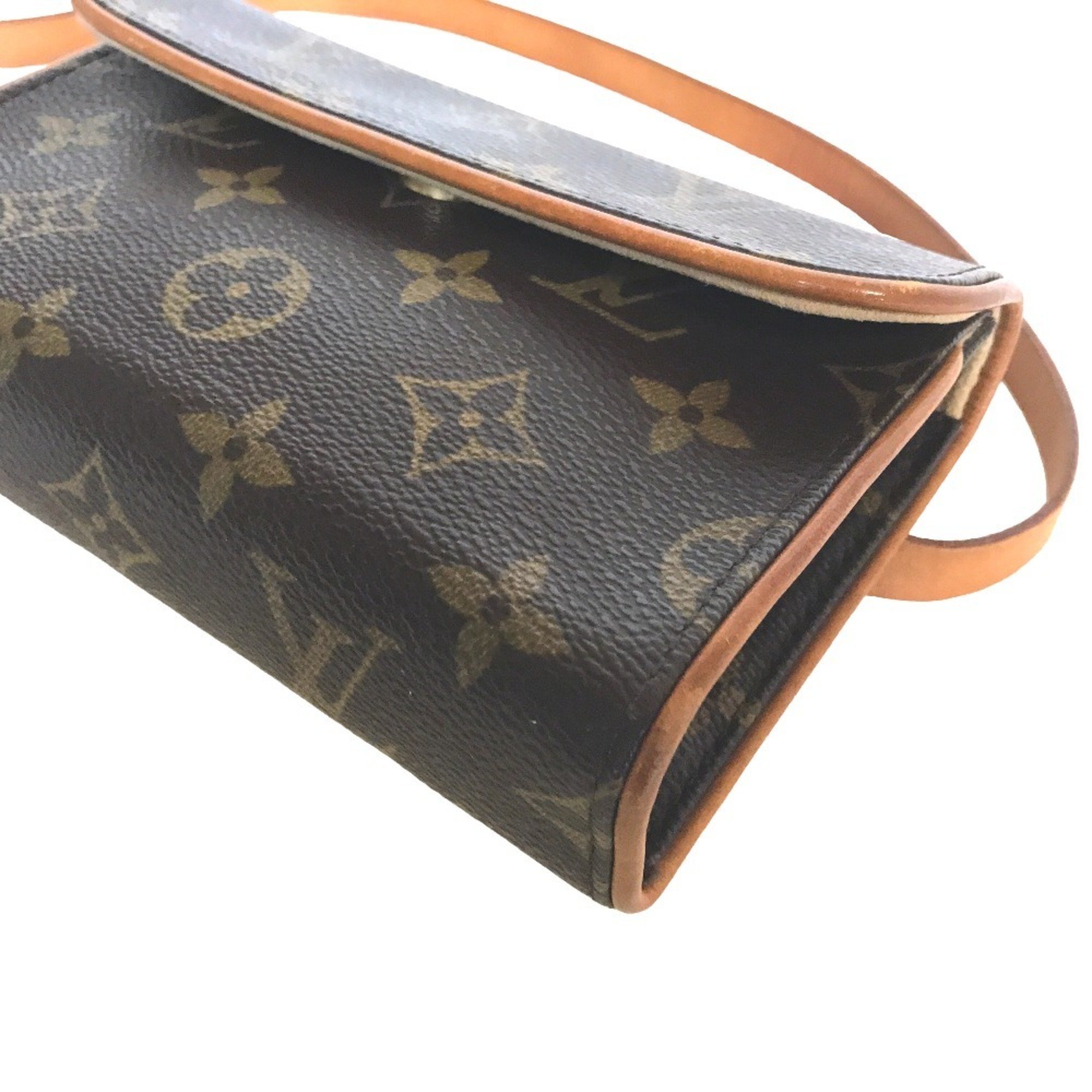 LOUIS VUITTON Louis Vuitton Pochette Florentine Crossbody Waist Bag Women's Monogram Canvas Brown M51855