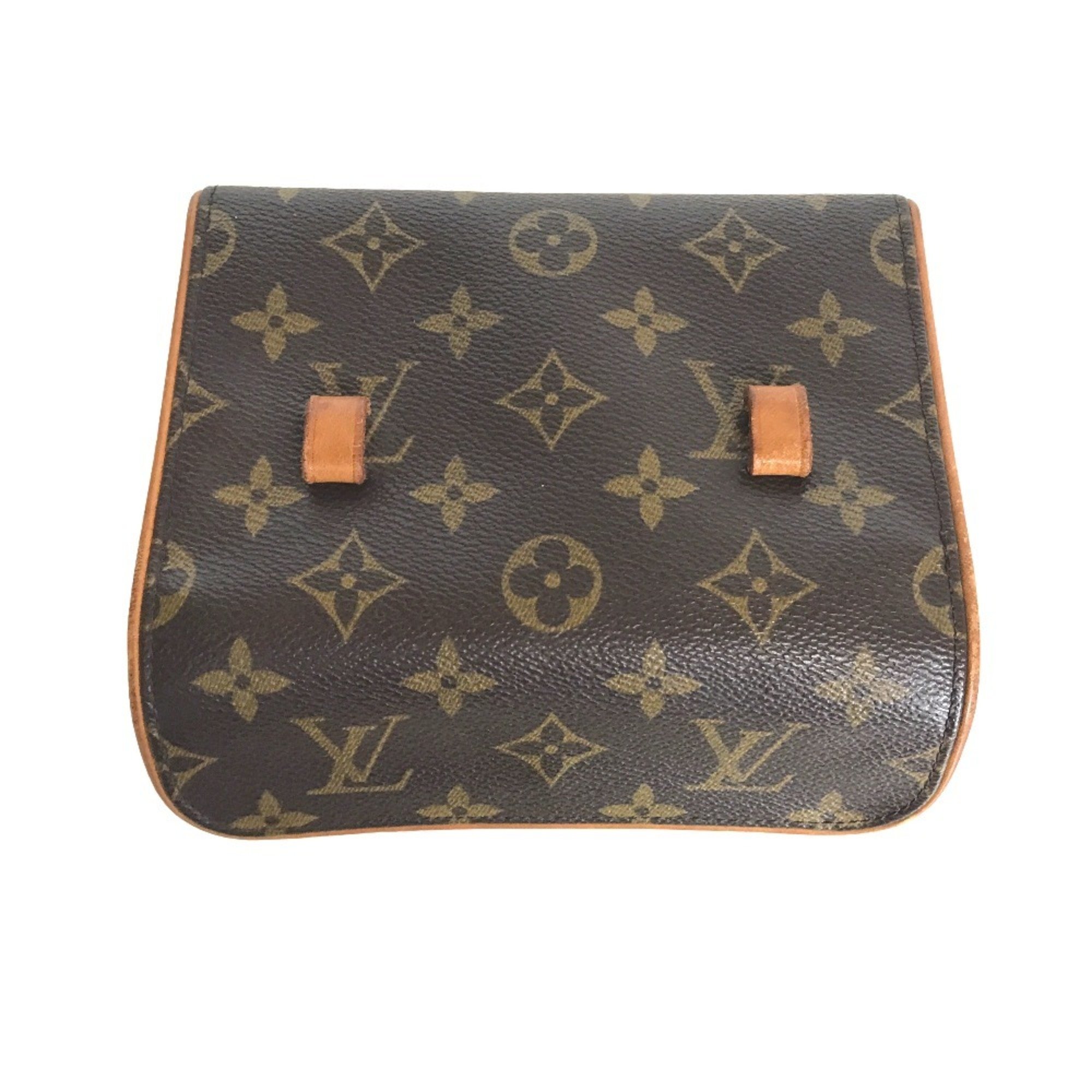 LOUIS VUITTON Louis Vuitton Pochette Florentine Crossbody Waist Bag Women's Monogram Canvas Brown M51855