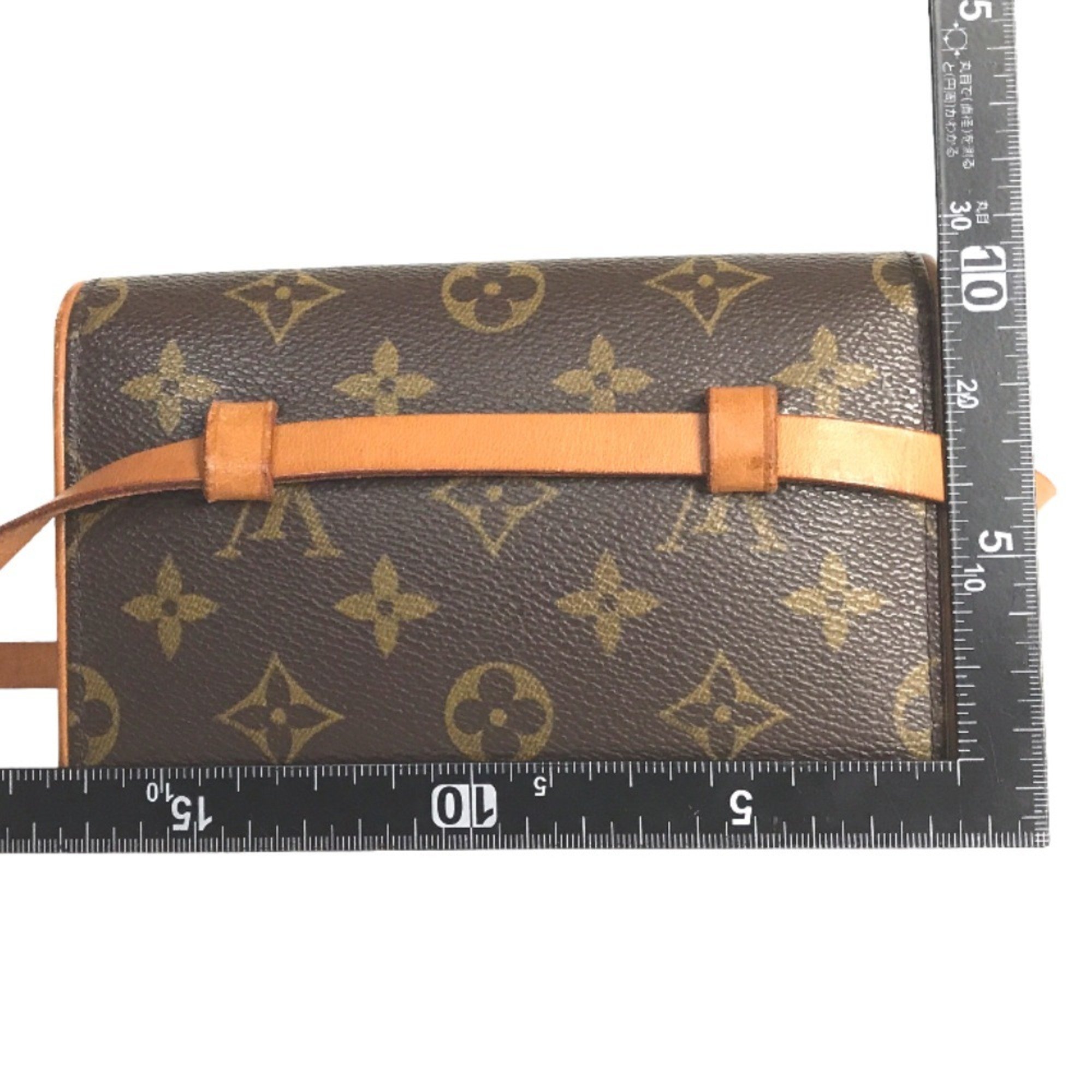 LOUIS VUITTON Louis Vuitton Pochette Florentine Crossbody Waist Bag Women's Monogram Canvas Brown M51855