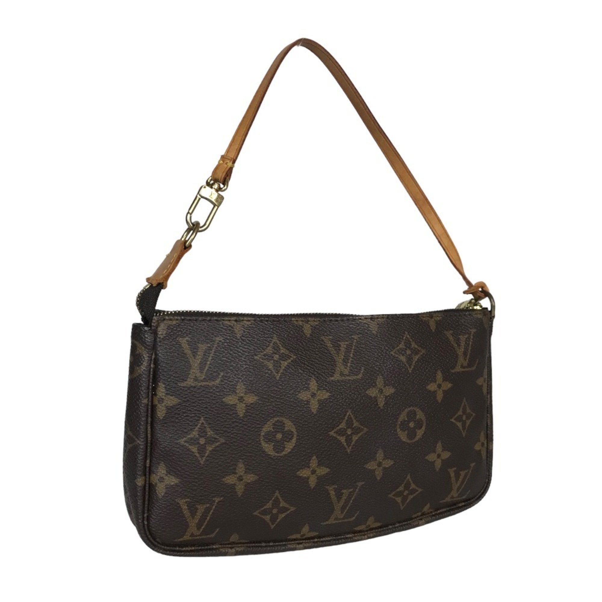 LOUIS VUITTON Louis Vuitton Pochette Accessoires Handbag Pouch Women's Monogram Canvas Brown M58009