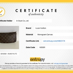 LOUIS VUITTON Louis Vuitton Pochette Accessoires Handbag Pouch Women's Monogram Canvas Brown M58009