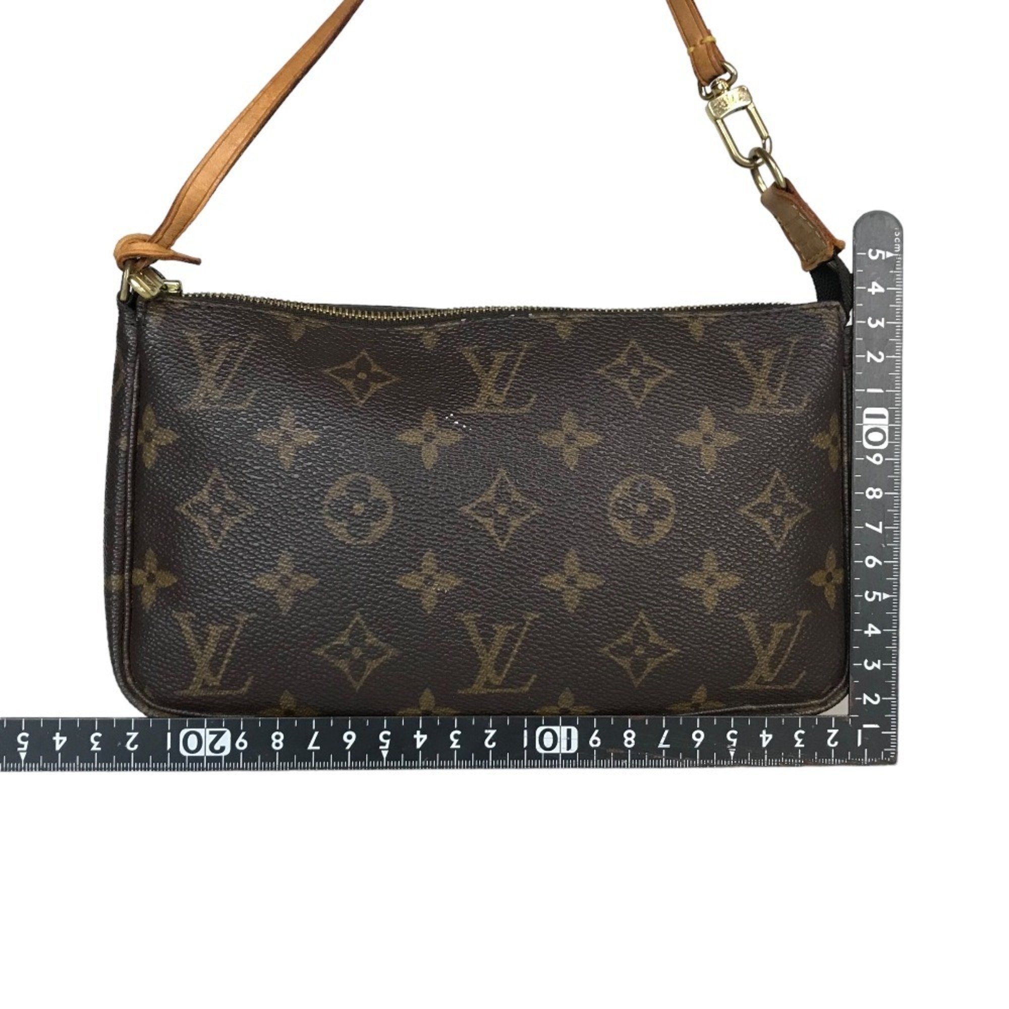 LOUIS VUITTON Louis Vuitton Pochette Accessoires Handbag Pouch Women's Monogram Canvas Brown M58009