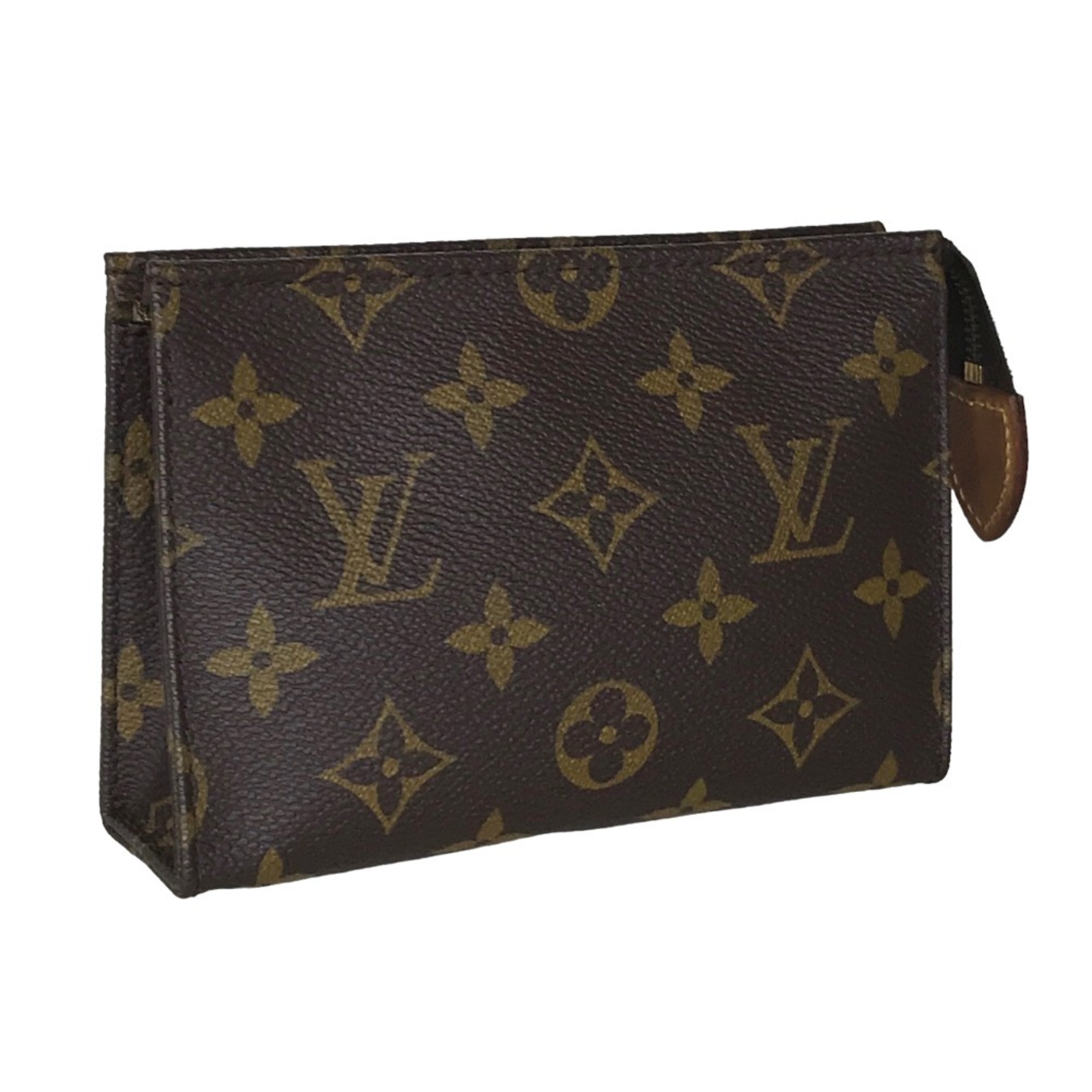 LOUIS VUITTON Louis Vuitton Poche Toilette 15 Pouch Women's Monogram Canvas Brown M47546