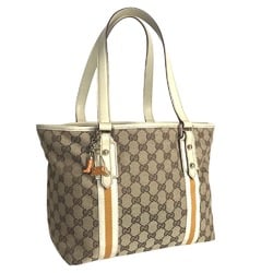 GUCCI Gucci handbag tote bag women's GG canvas beige white 137396 467891