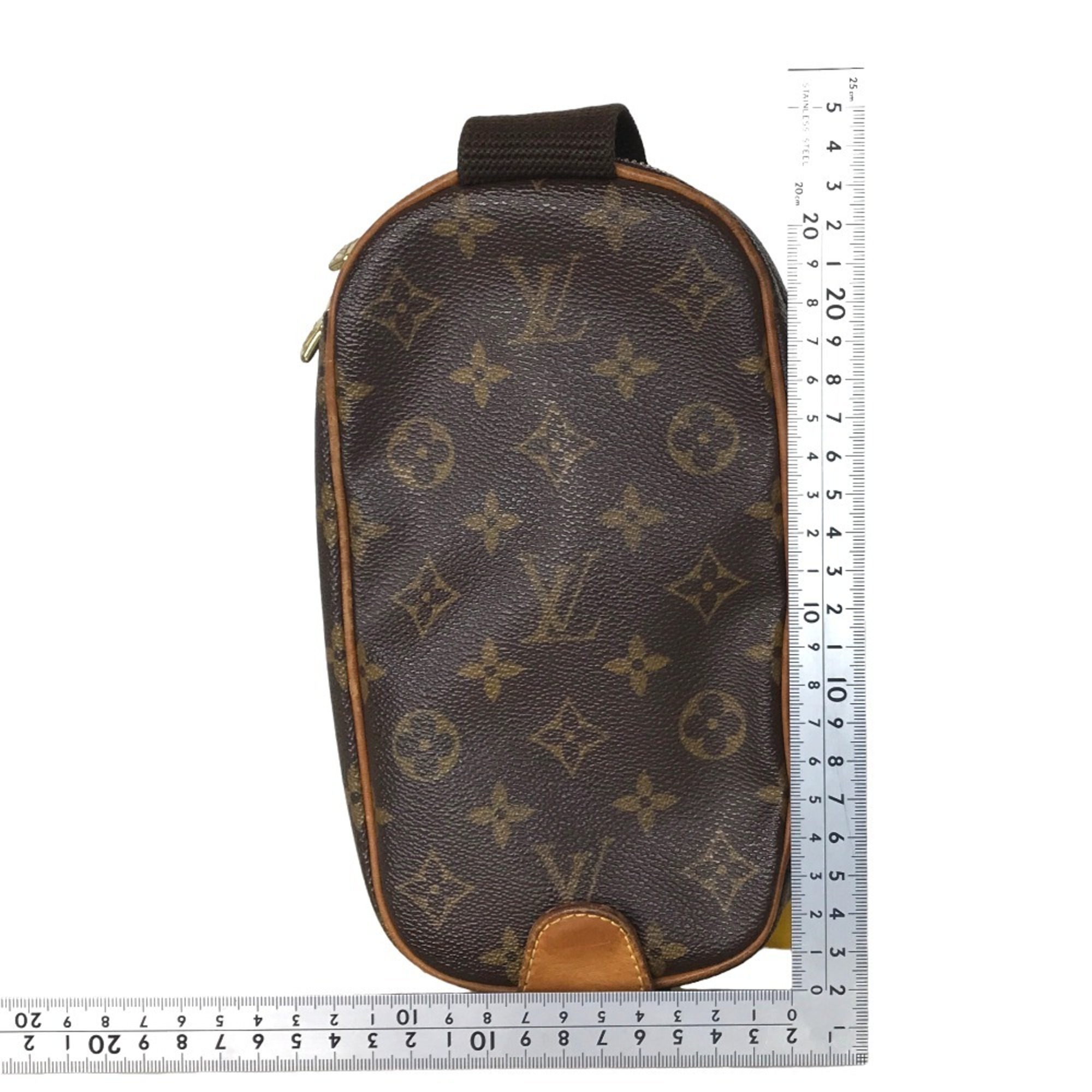 LOUIS VUITTON Louis Vuitton Pochette Ganjou Crossbody Bag Men's Monogram Canvas Brown M51870