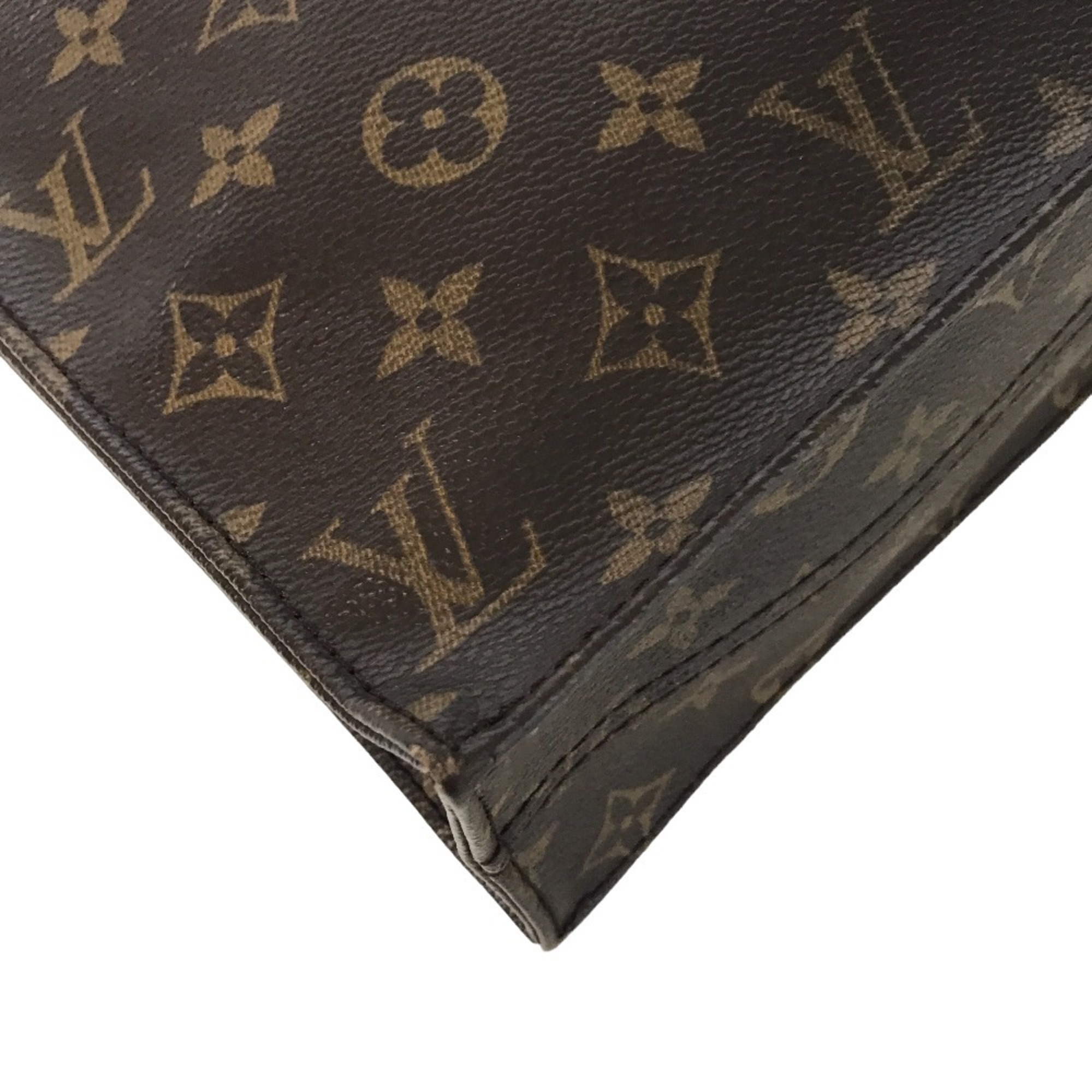 LOUIS VUITTON Louis Vuitton Sac Plat Tote Bag Handbag Women's Monogram Canvas Brown M51140