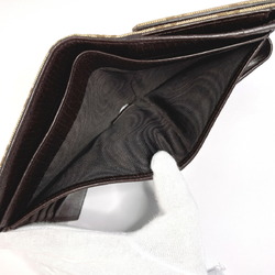 GUCCI Horsebit Sherry Line 138029 Bi-fold Wallet GG Canvas Brown Unisex