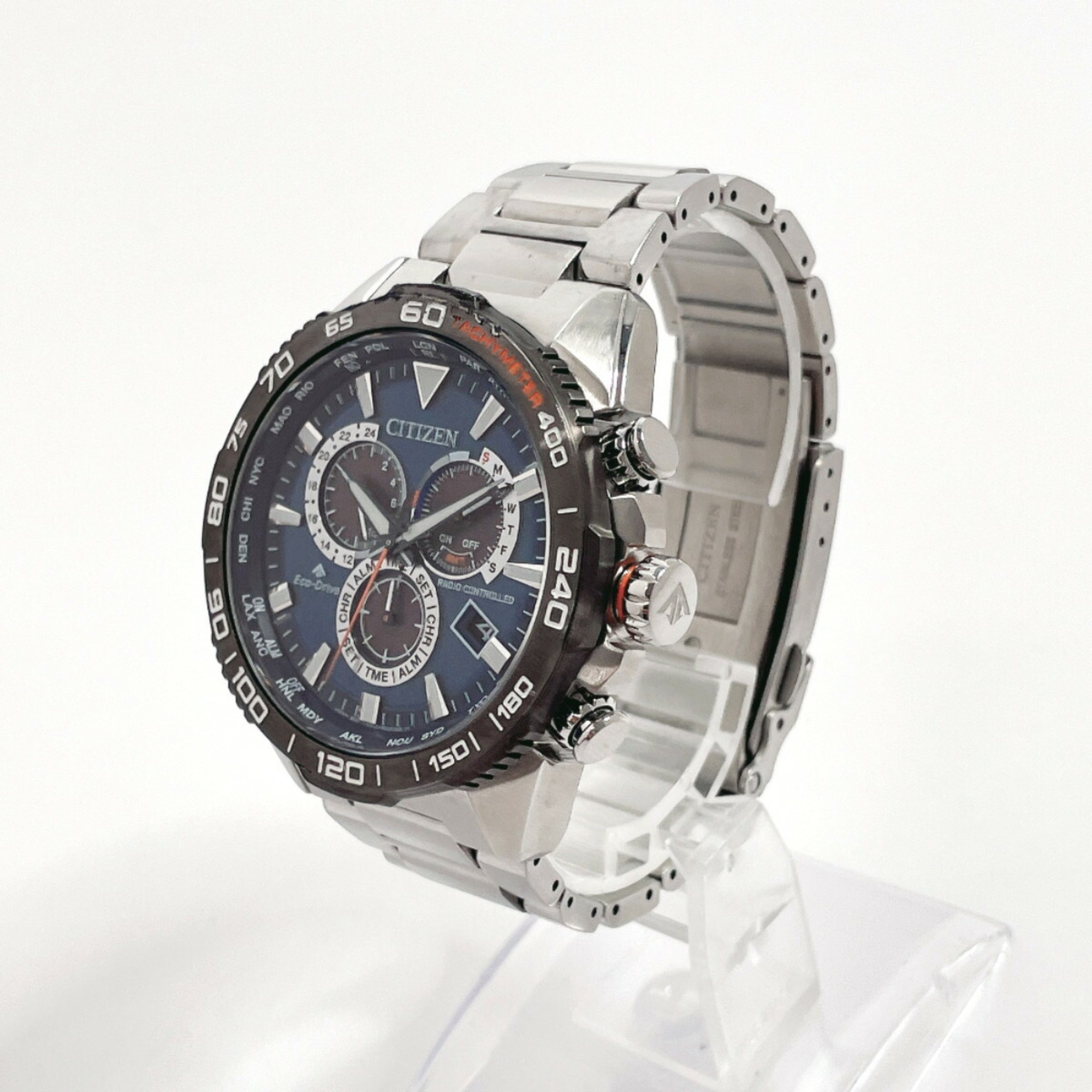 CITIZEN Promaster Eco-Drive E660-R010514 Watch Stainless Steel/Stainless Steel Silver Solar Navy Dial Men's