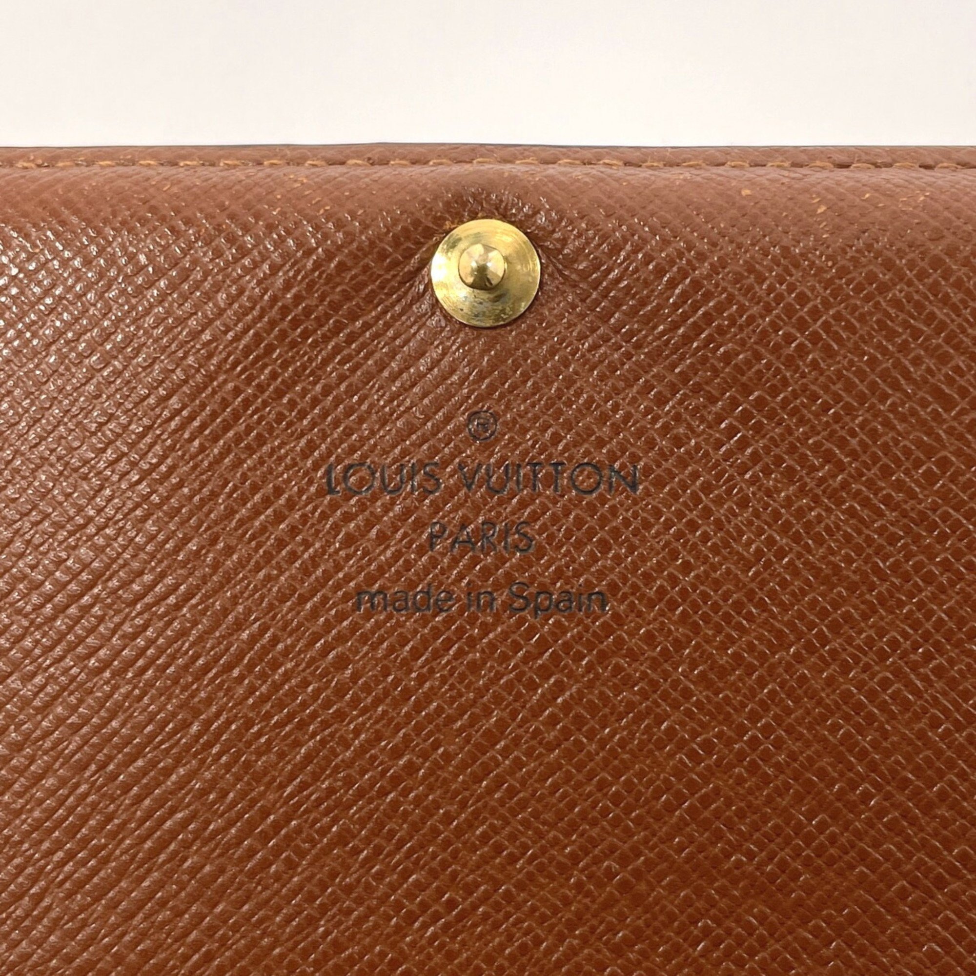 LOUIS VUITTON Louis Vuitton Portemonnay Bi-fold Tresor M61730 Wallet Monogram Canvas Brown Women's