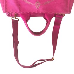 PRADA Prada Canapa Handbag Tote Bag Women's Canvas Pink B1877G