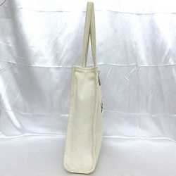 BALLY Tote Bag Natural White Brown 6236963 00349 ec-20543 Cotton Canvas Leather Women's