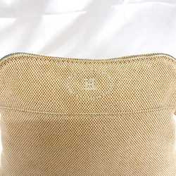 Hermes pouch orange beige Bolide ec-20573 canvas HERMES ladies compact