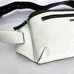 Jimmy Choo body bag white black ec-20583 star leather JIMMY CHOO waist belt crossbody pattern compact ladies