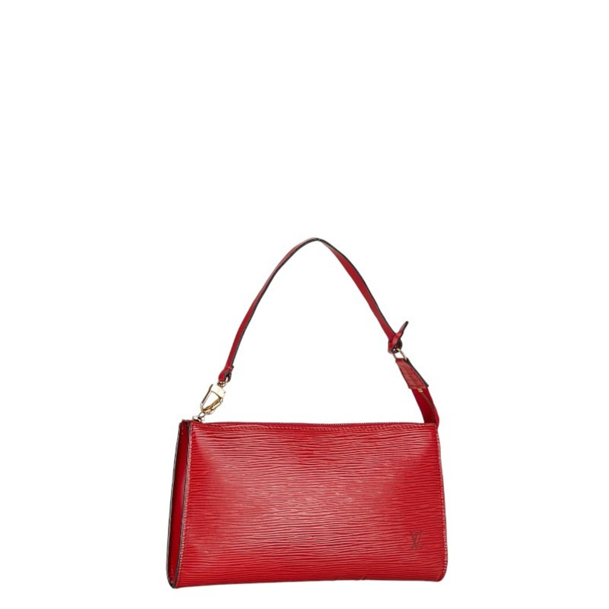 Louis Vuitton Epi Pochette Accessory Handbag Pouch M52957 Castilian Red Leather Women's LOUIS VUITTON