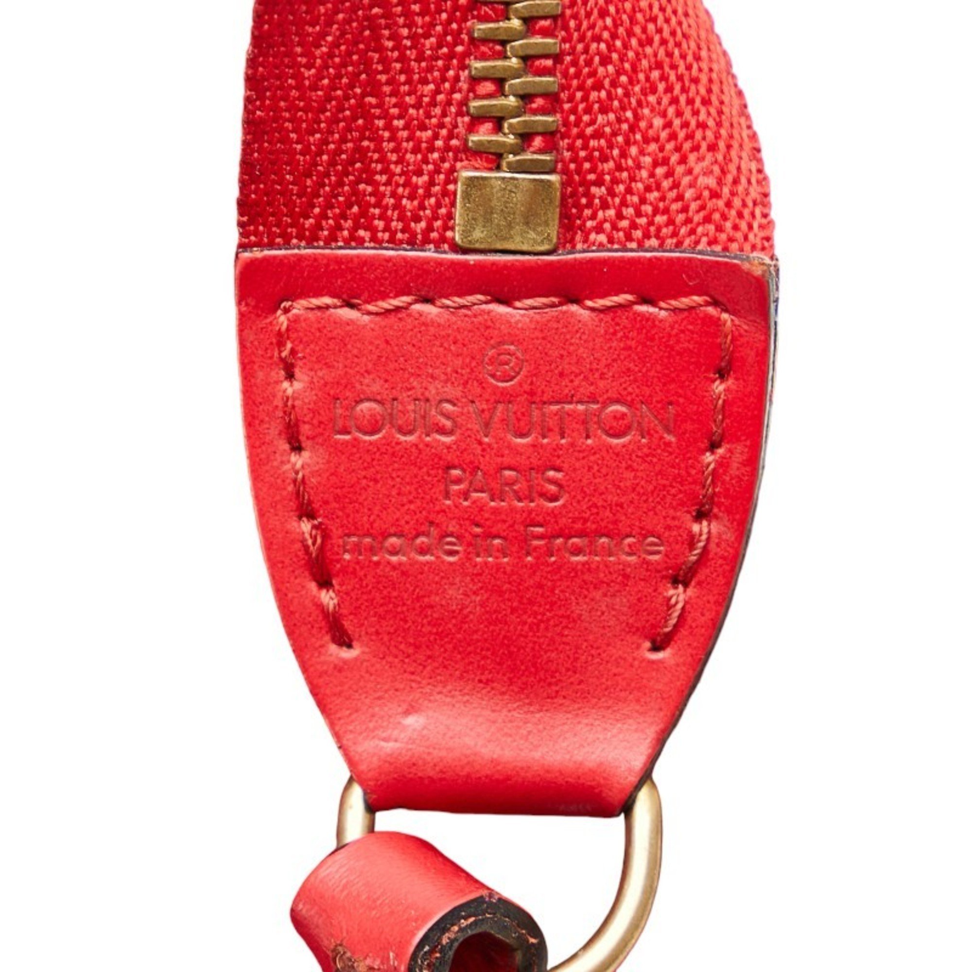 Louis Vuitton Epi Pochette Accessory Handbag Pouch M52957 Castilian Red Leather Women's LOUIS VUITTON