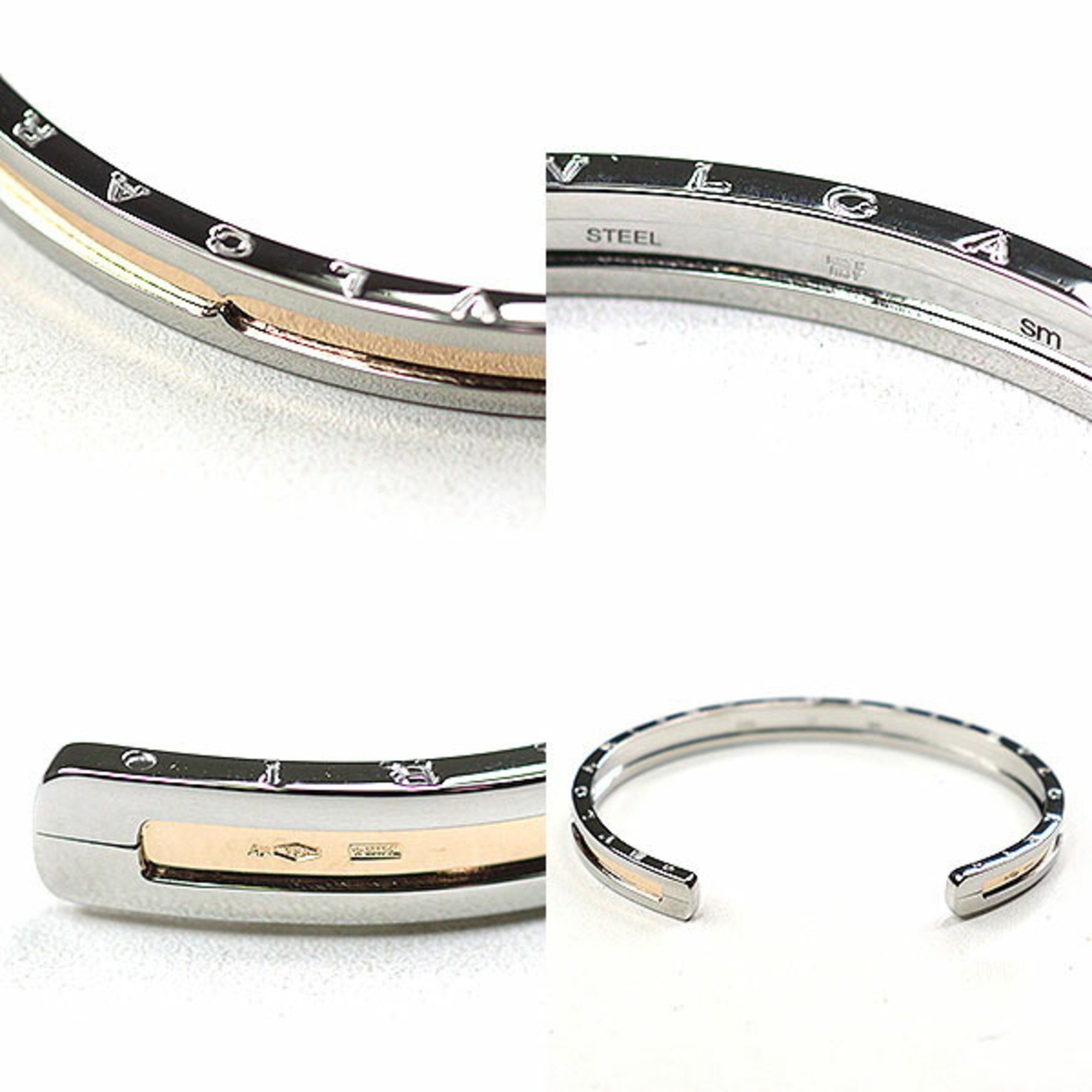 Bvlgari Bulgari B.Zero1 Bracelet Stainless Steel/750PG SM Inner Diameter Approx. 14.5cm Bangle Finished