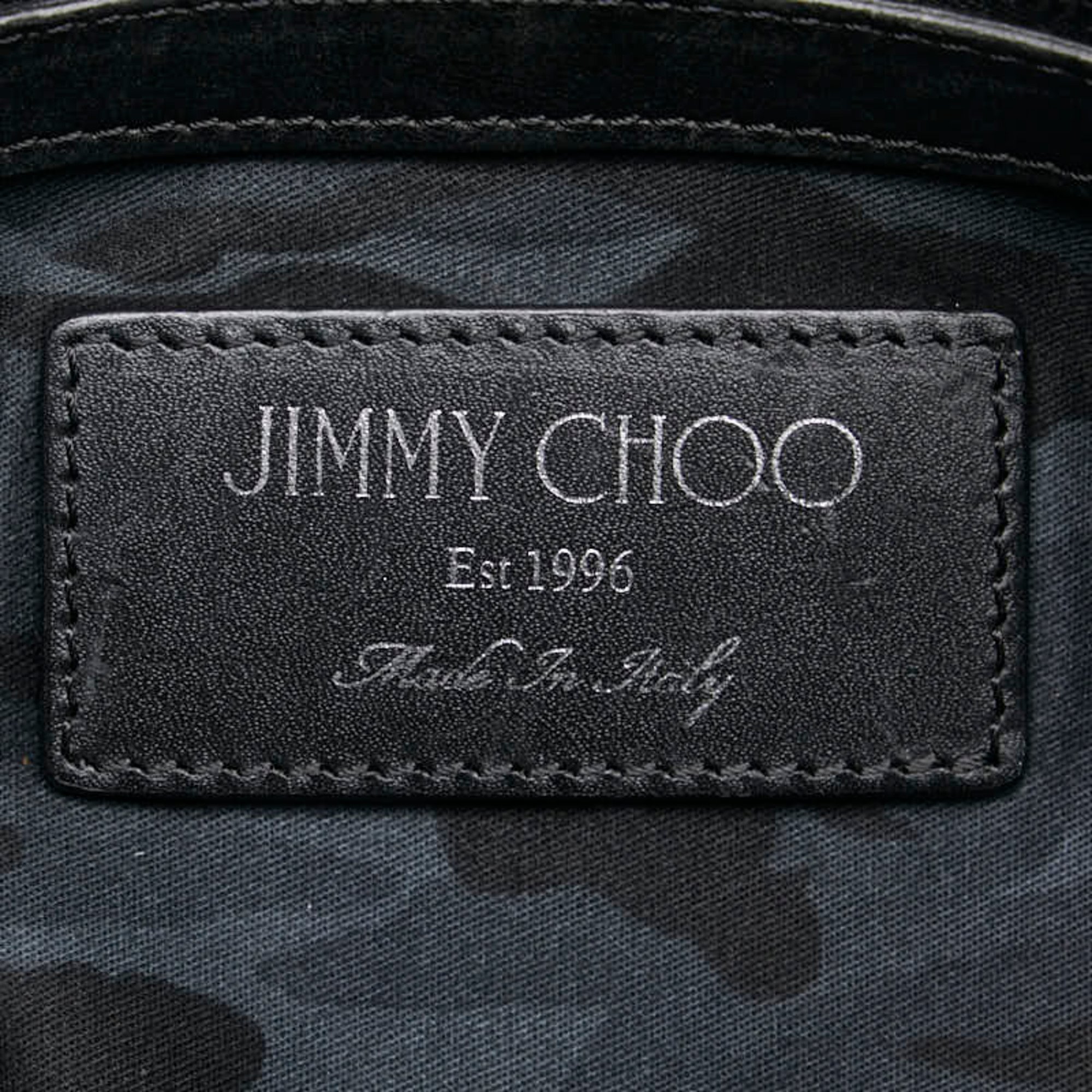 Jimmy Choo Star Studs Clutch Bag Black Leather Women's JIMMY CHOO