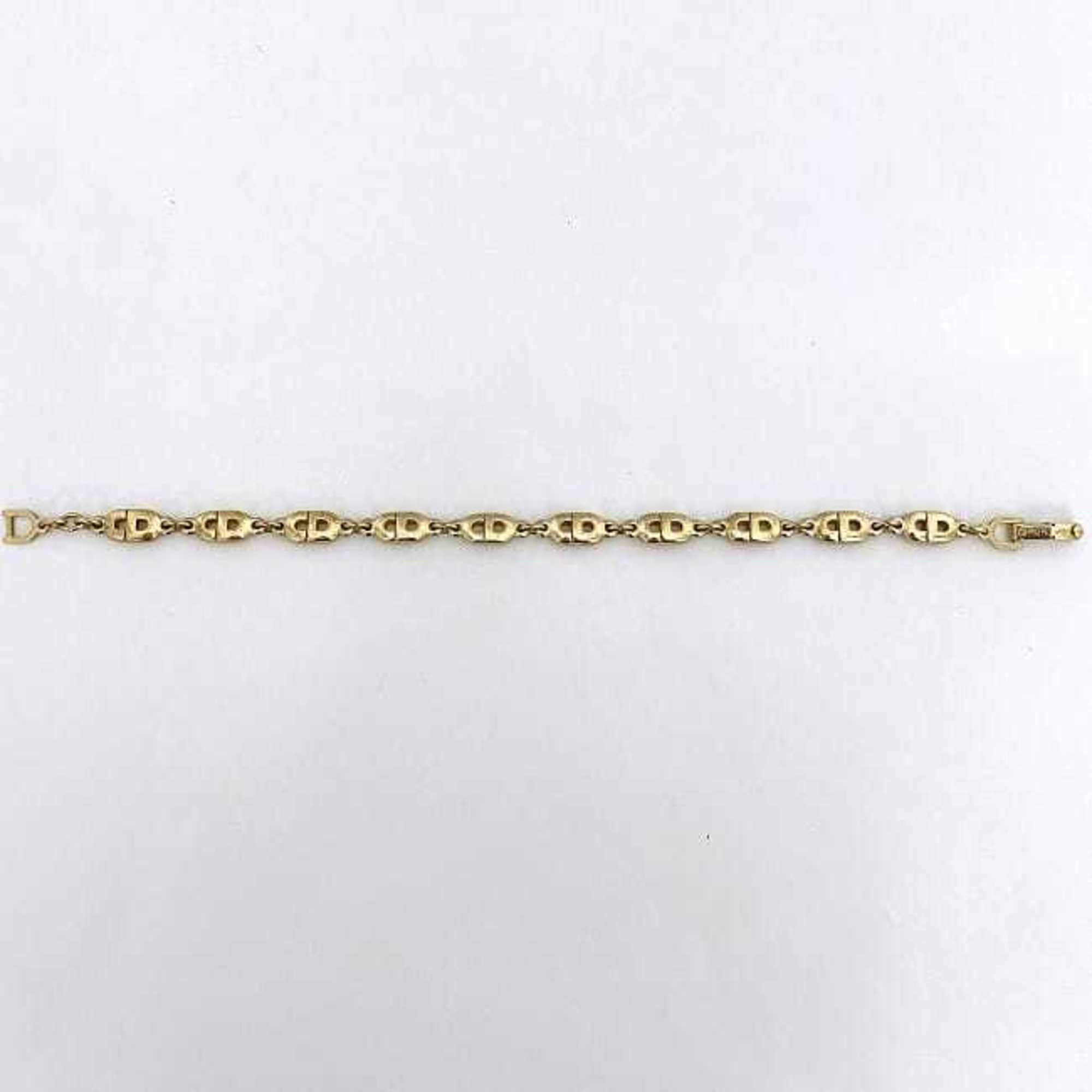 Christian Dior Bracelet Gold ec-20588 CD GP Chain Women's Retro